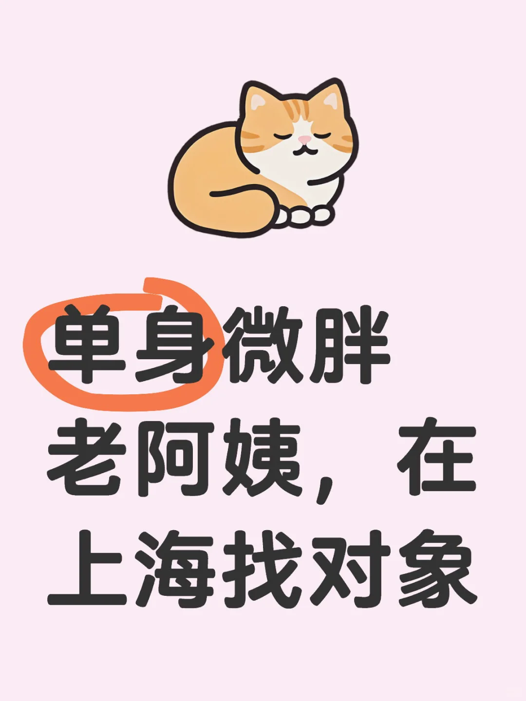 单身微胖老阿姨，在上海找对象