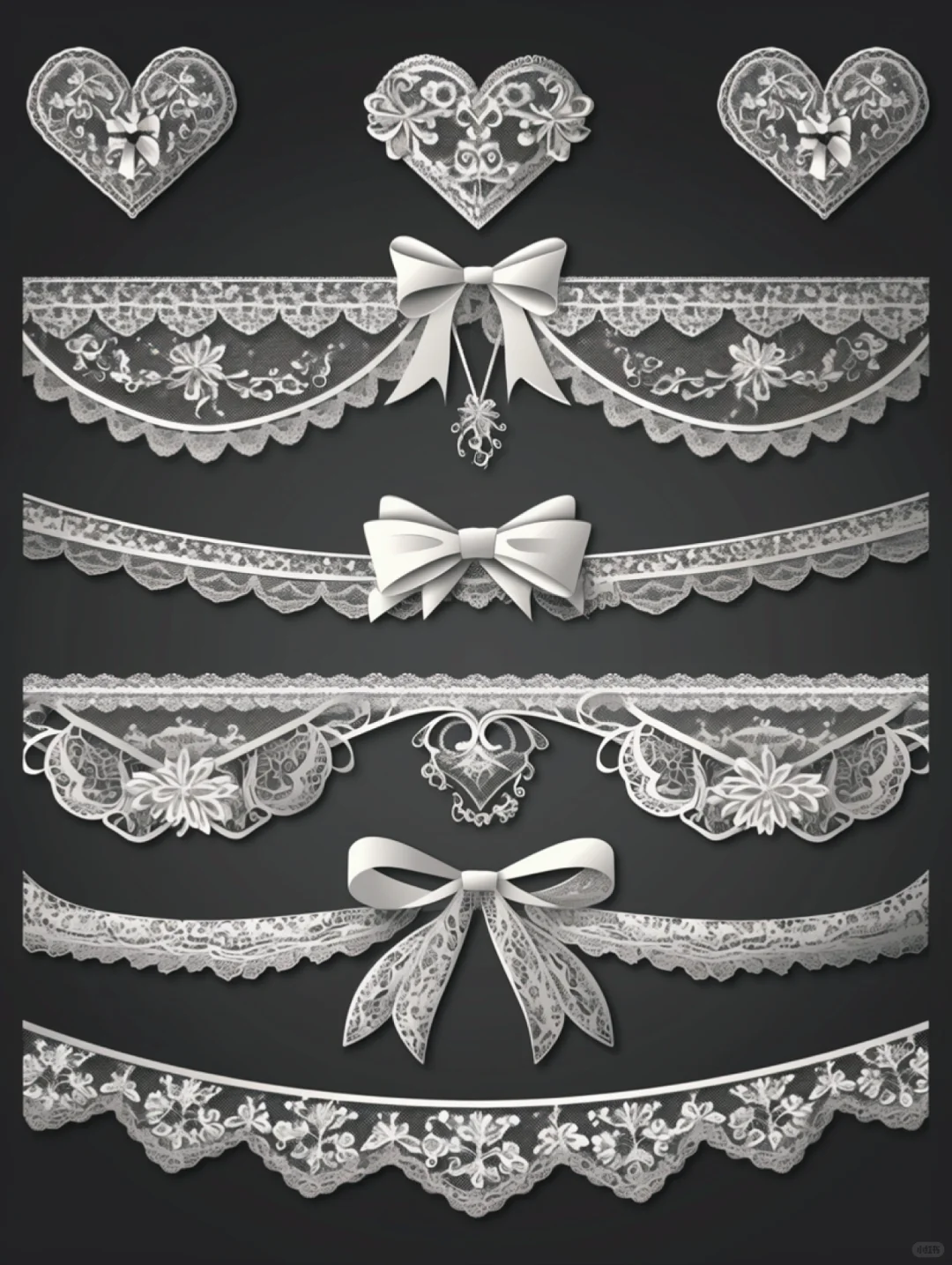 每日分享|粉可商| 蕾丝花边 素材