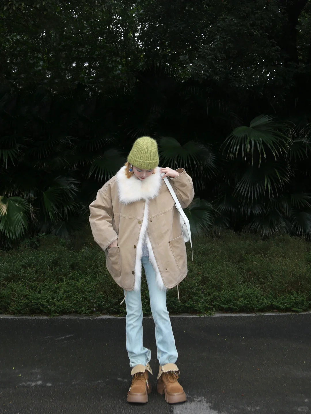 真没p腿！！这件入冬保暖战袍未免泰显瘦了点