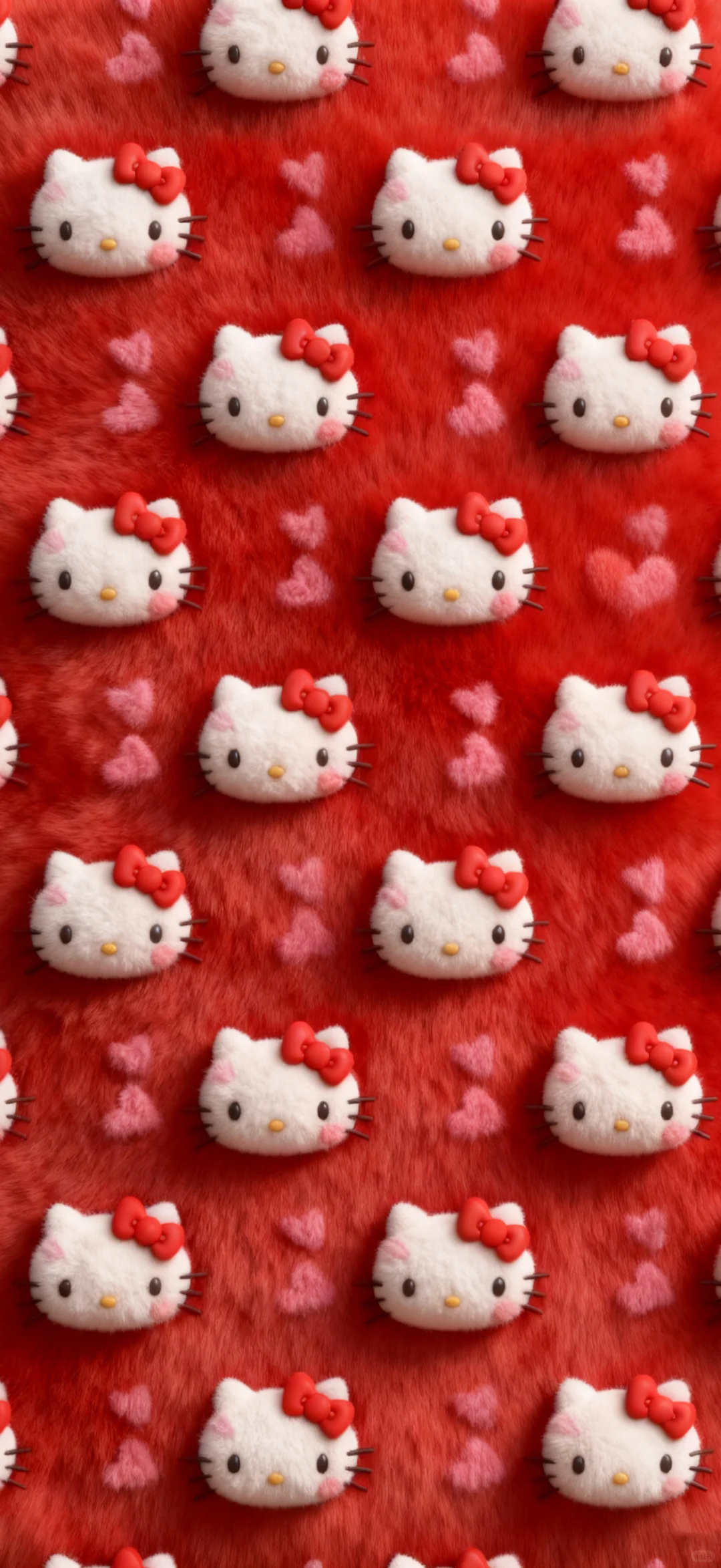 毛绒绒的Kitty平铺壁纸呀