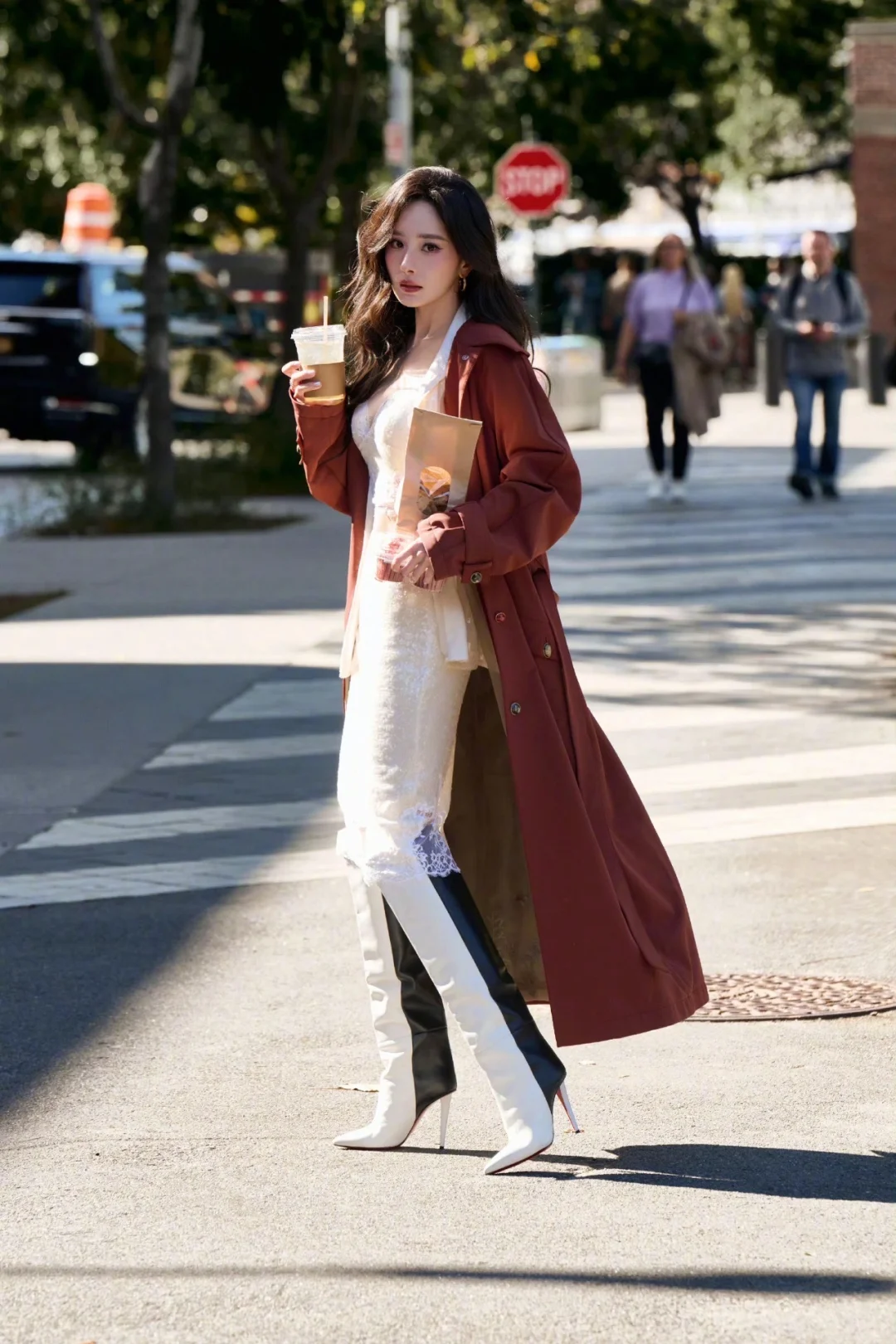 杨幂｜🐦‍⬛幂幂秋冬复古大衣穿搭大赏