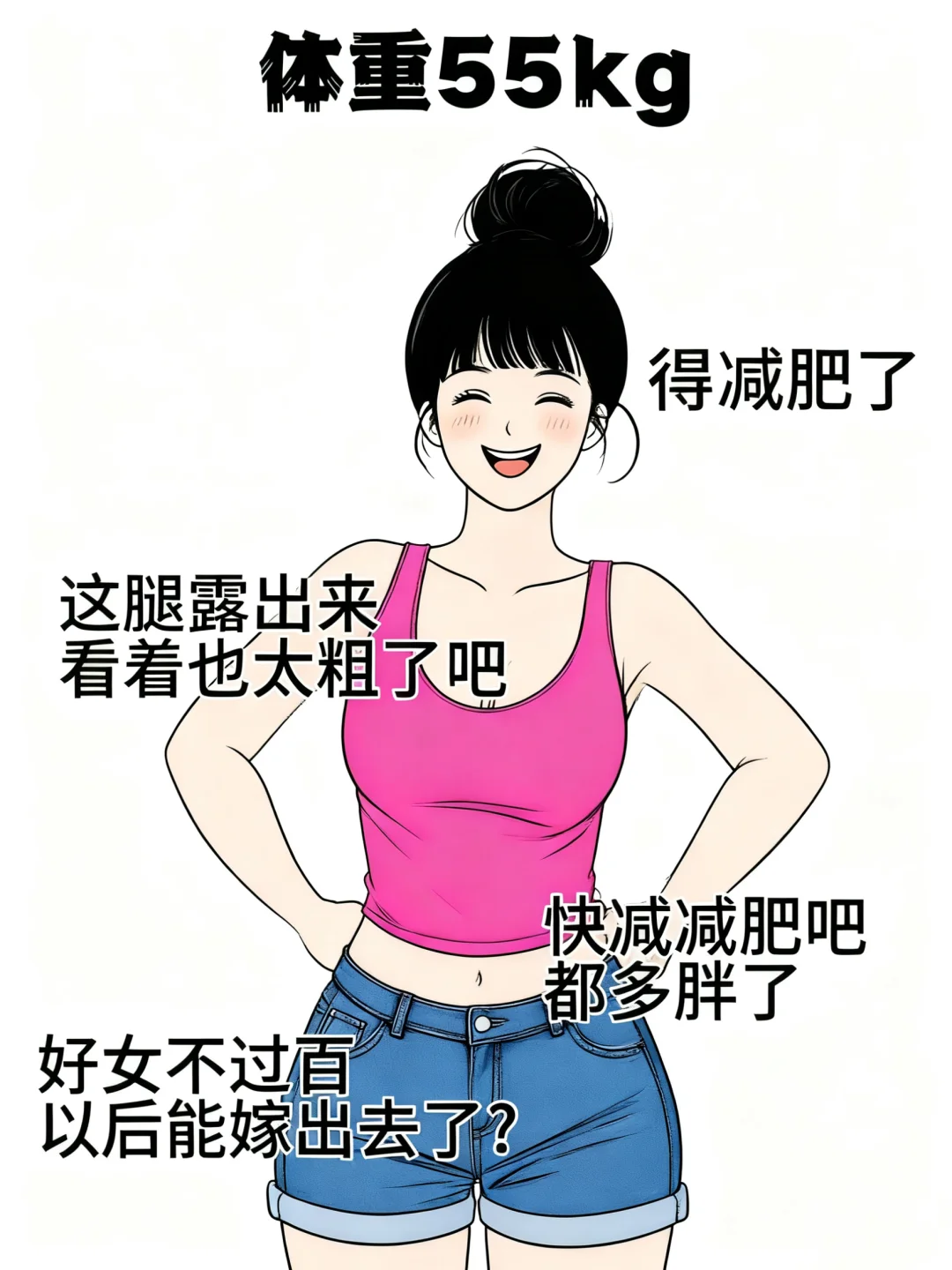 不同体重女生的区别对待，真实住了！