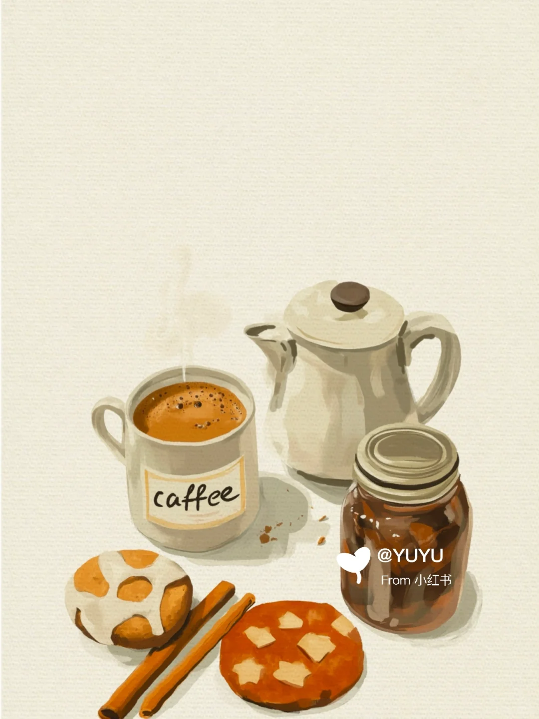 治愈系壁纸｜肉桂治愈冬天