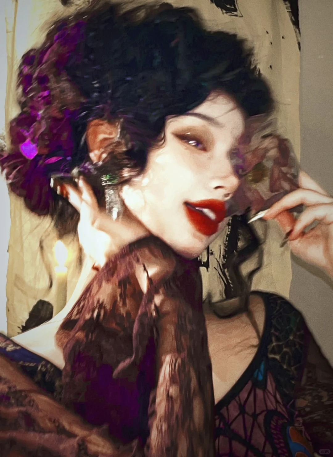 “老油画里的疯女人”