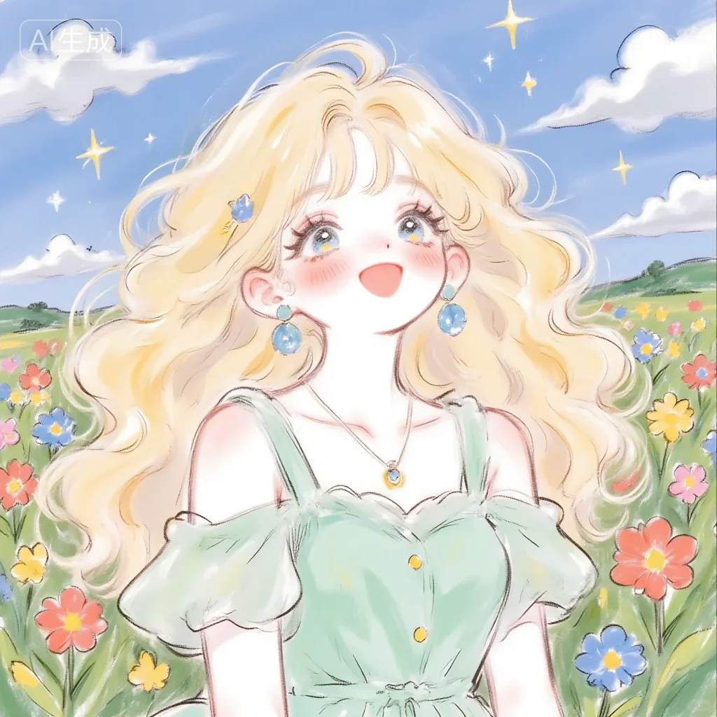 头像 | 天使般的蓝色女孩，太好看了吧！