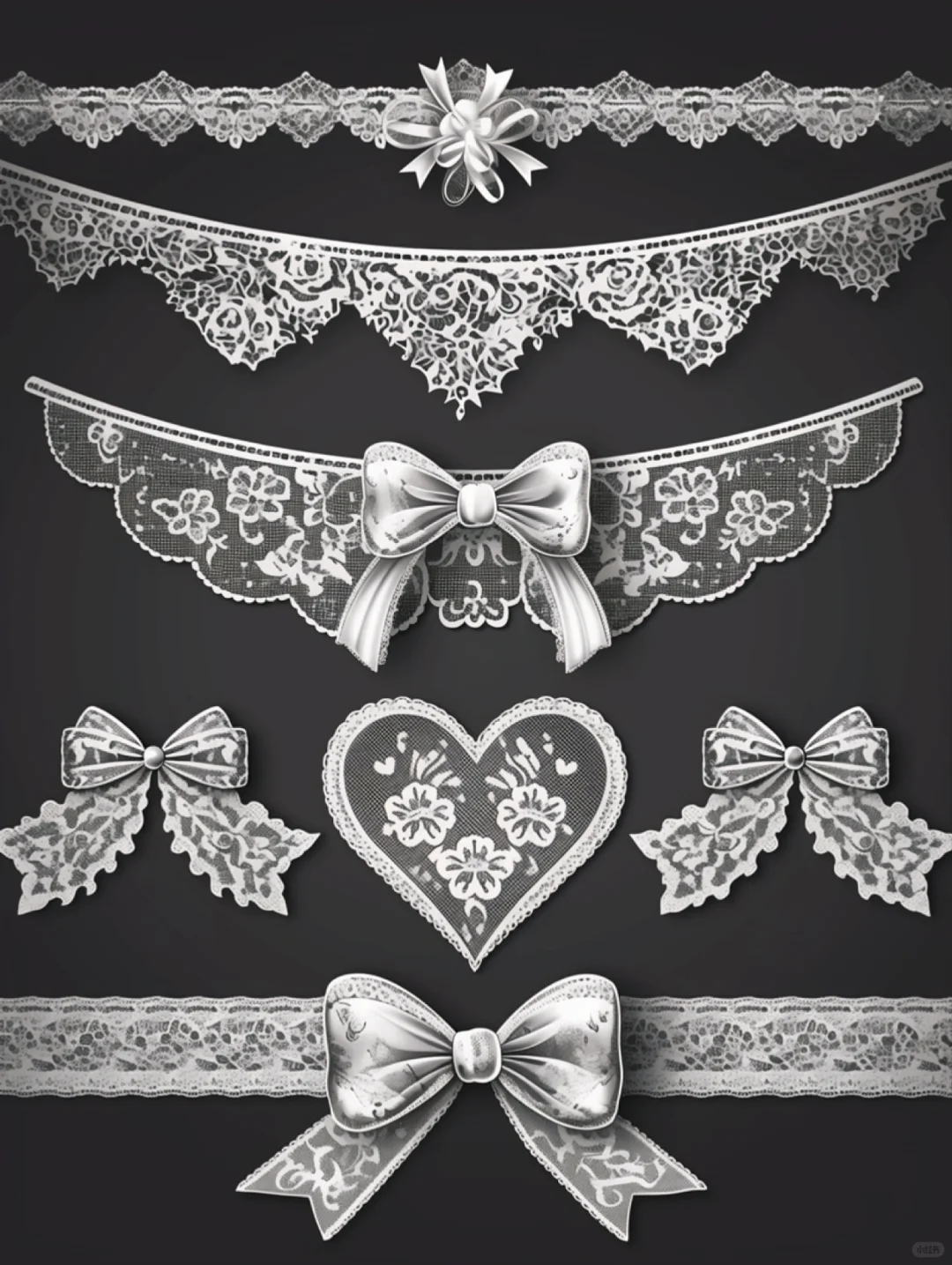 每日分享|粉可商| 蕾丝花边 素材