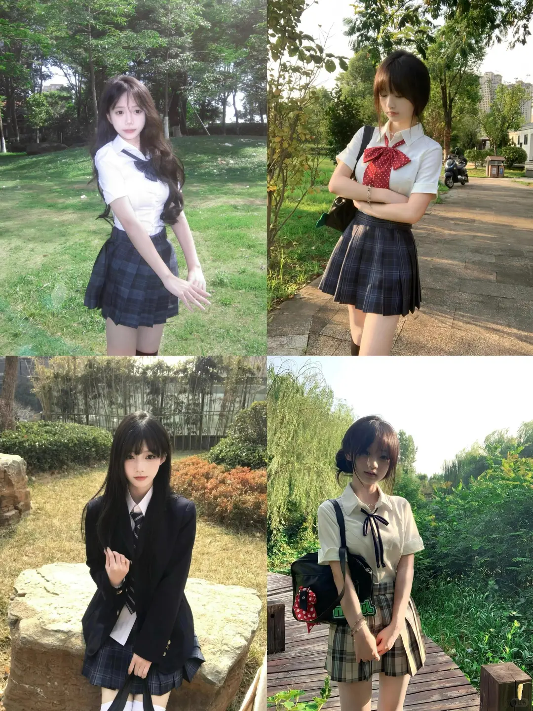 存一组春日jk小幅度拍照姿势🫧