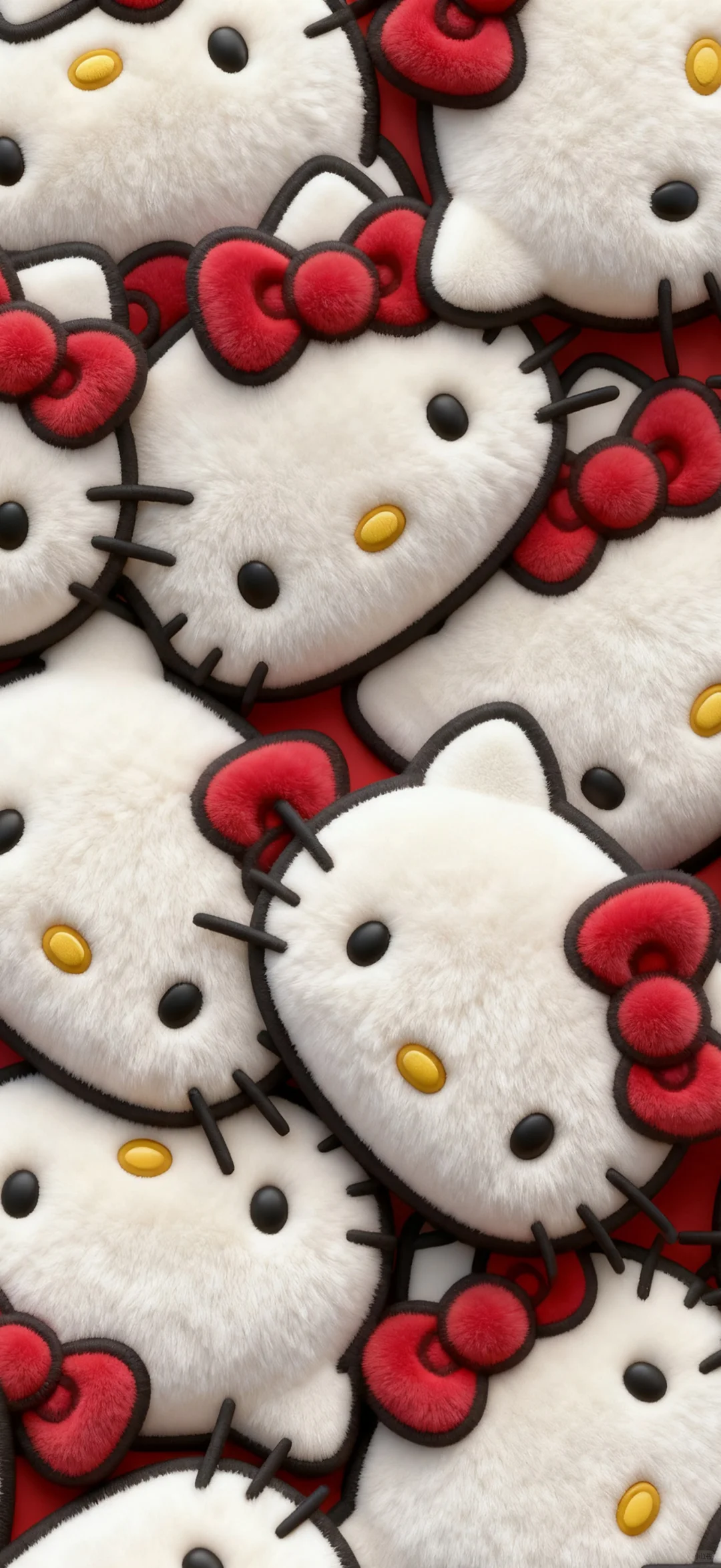 毛绒绒的Kitty平铺壁纸呀