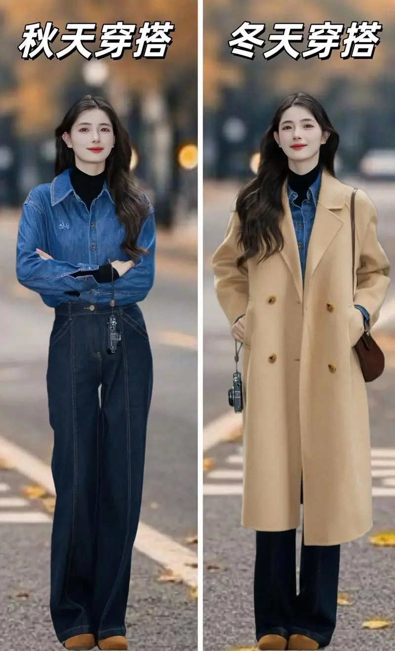 温柔的秋冬气质穿搭～