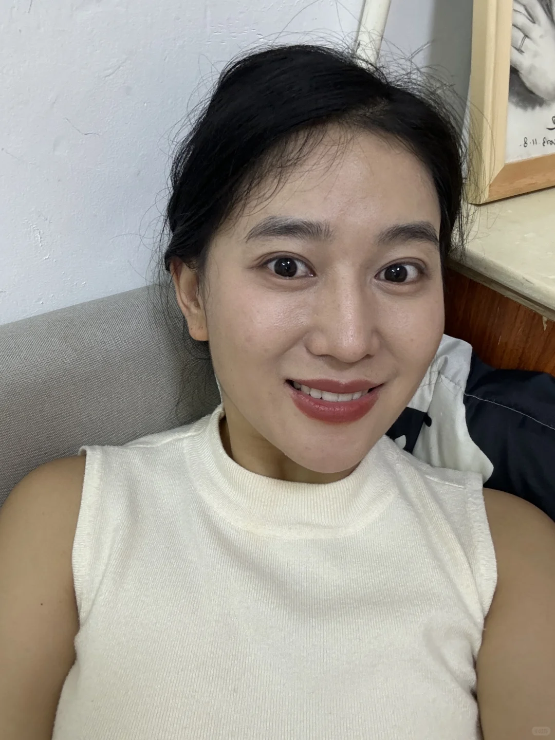 刚刚拍的，原相机，没P～