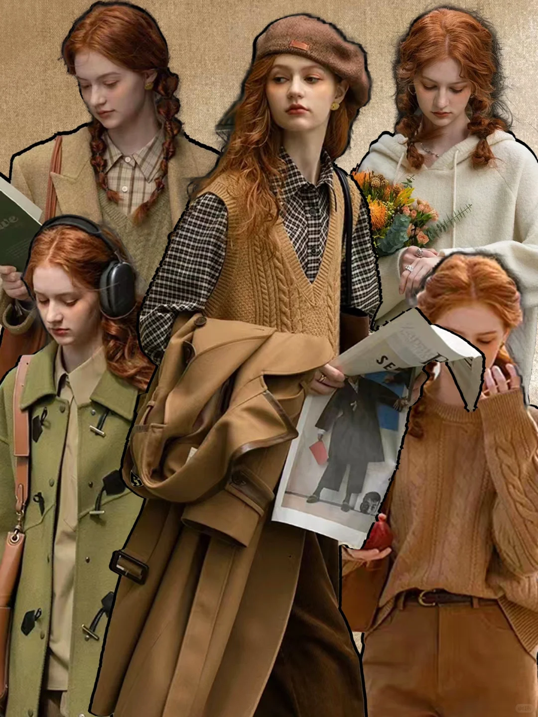 “🍁秋意渐浓”法式复古电影感穿搭｜MELLIIY