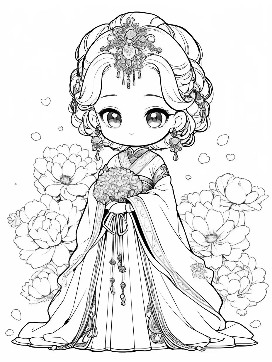 动漫人物线稿合集～黑白动漫