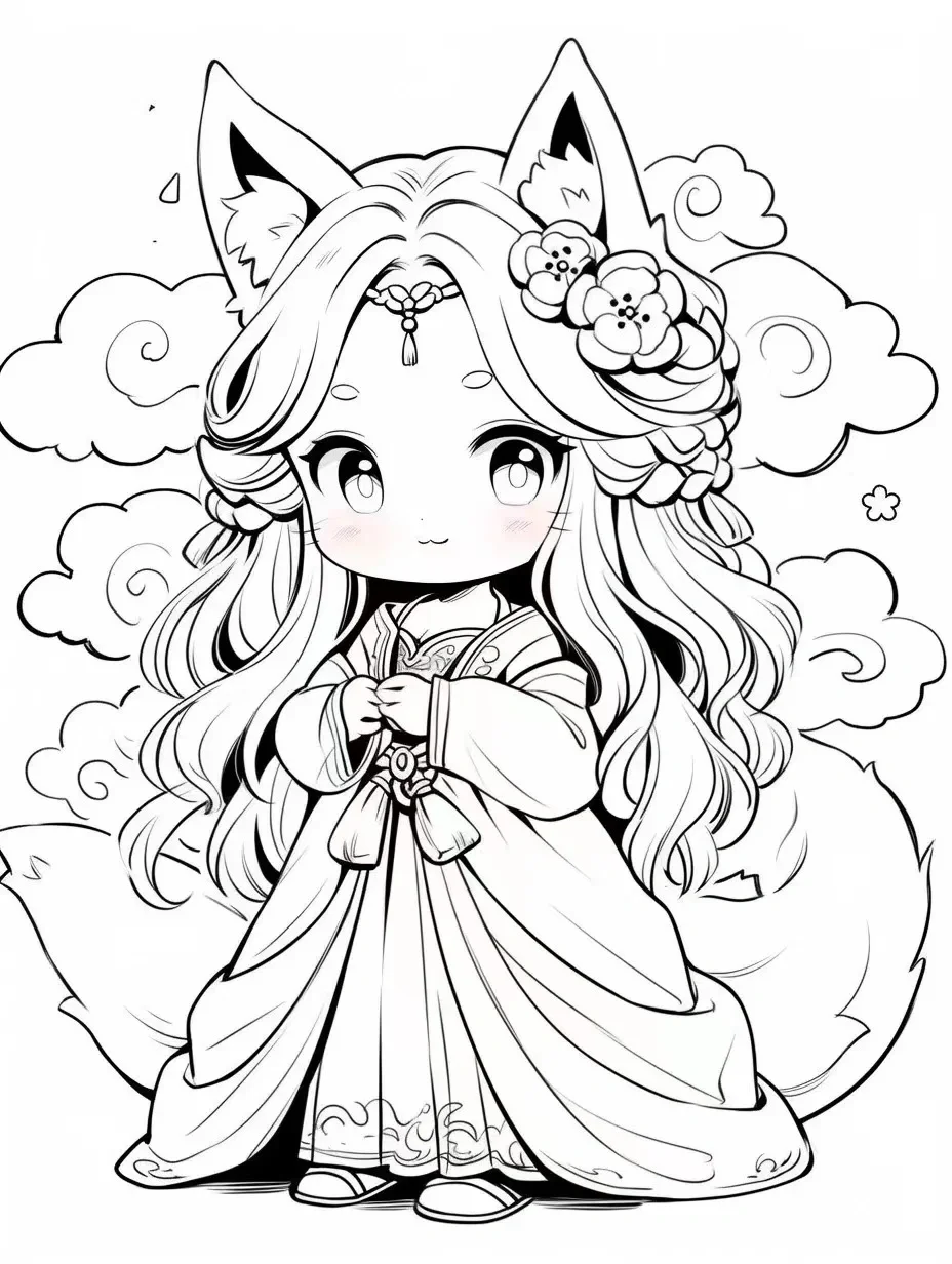 动漫人物线稿合集～黑白动漫