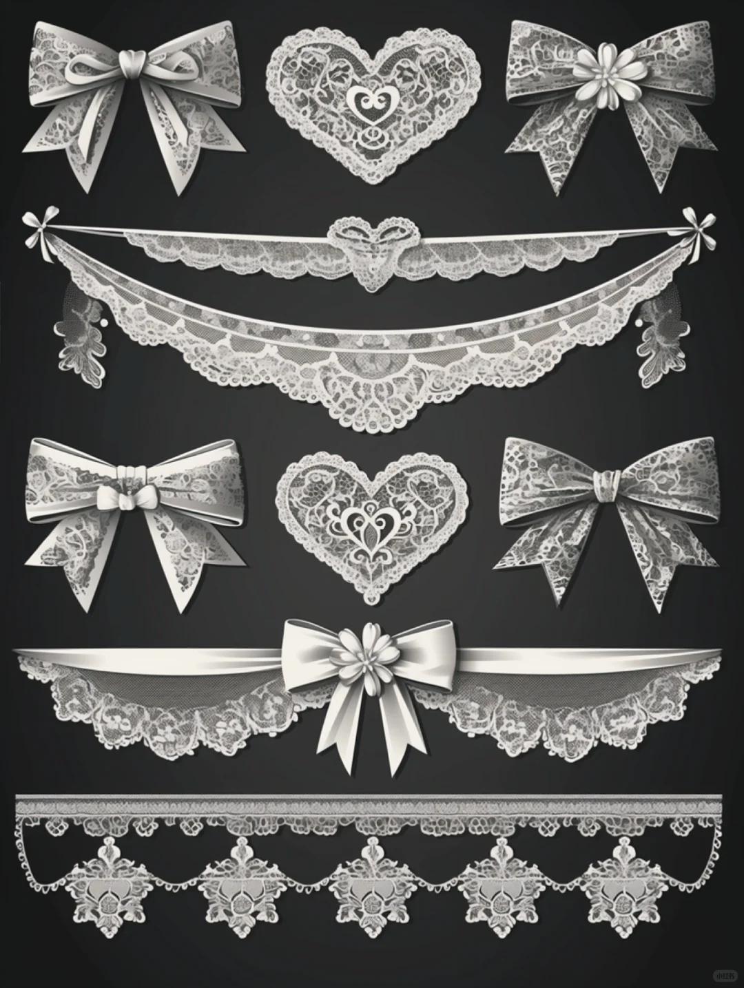 每日分享|粉可商| 蕾丝花边 素材