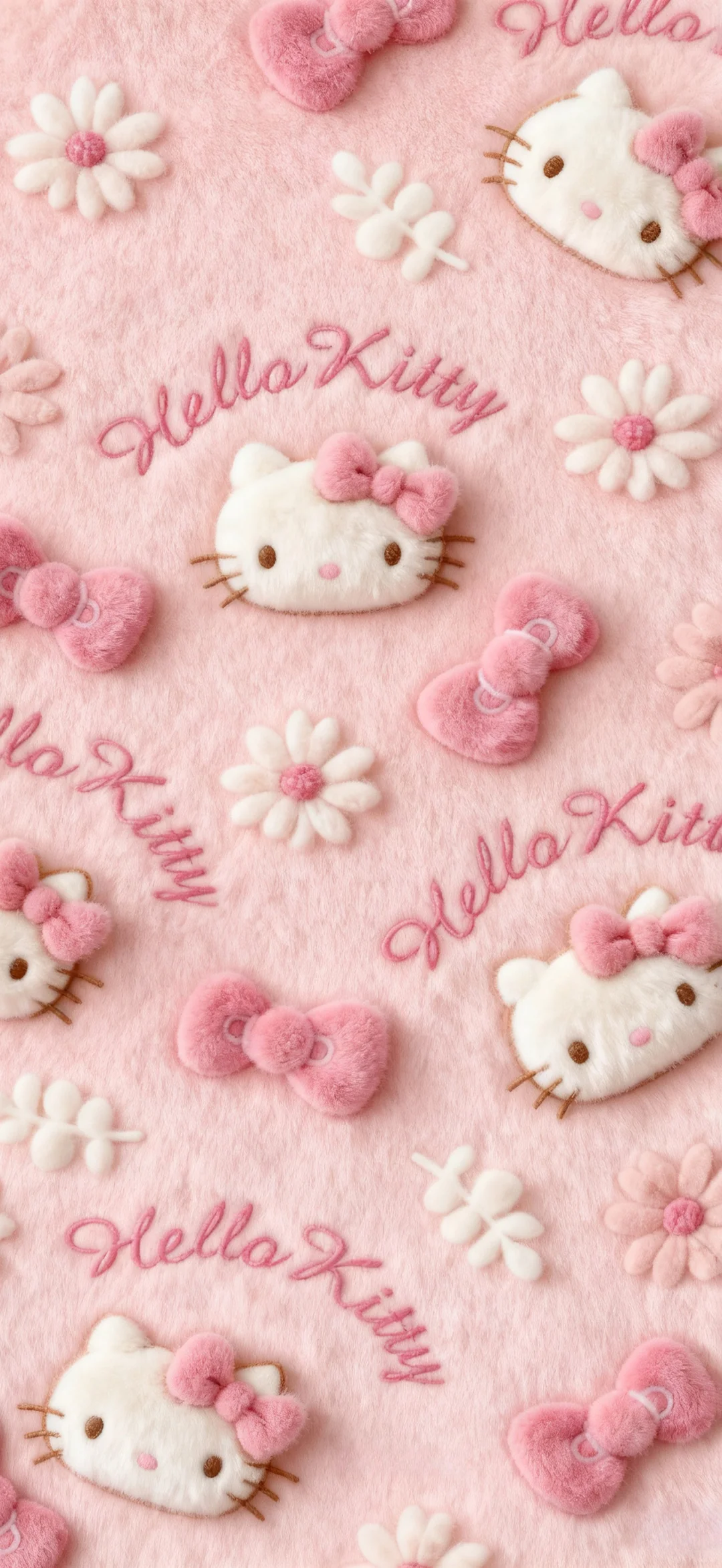 毛绒绒的Kitty平铺壁纸呀