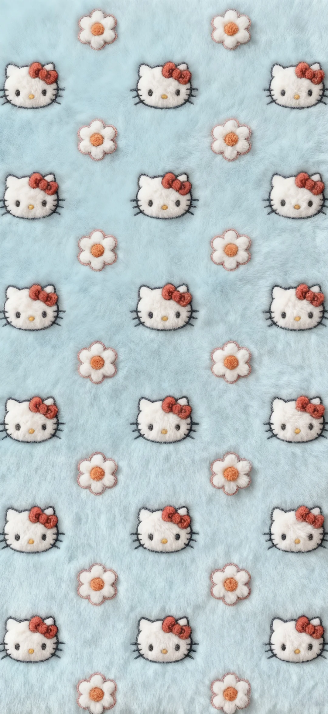 毛绒绒的Kitty平铺壁纸呀