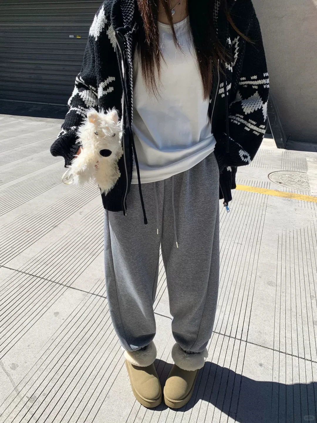 加绒加厚卫裤女休闲裤子