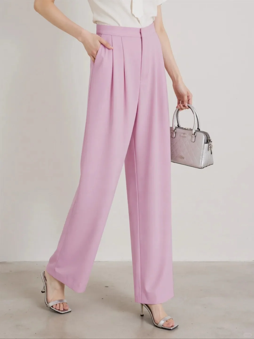 休闲女高腰显瘦垂感西装裤来啦！！