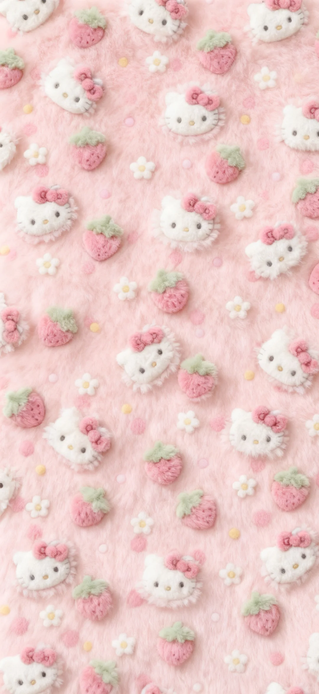 毛绒绒的Kitty平铺壁纸呀
