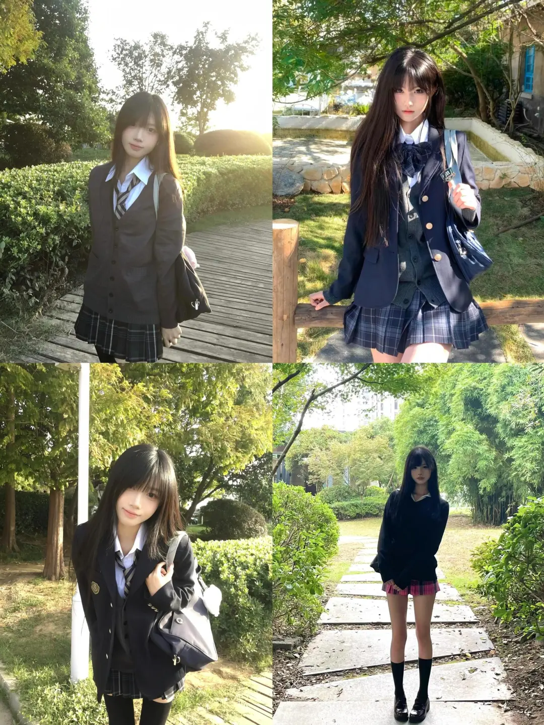 存一组春日jk小幅度拍照姿势🫧