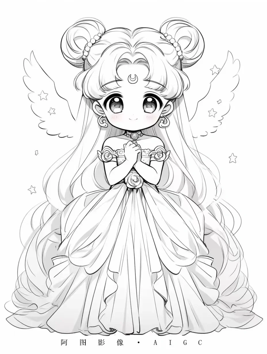 动漫人物线稿合集～黑白动漫