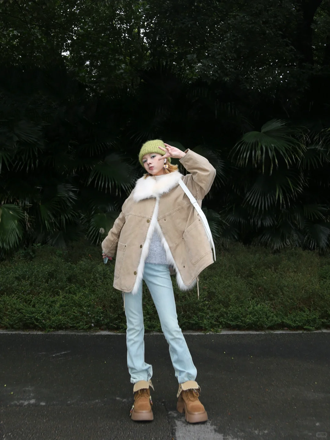 真没p腿！！这件入冬保暖战袍未免泰显瘦了点