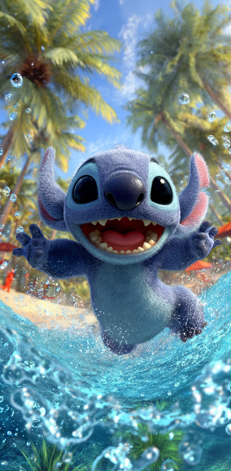 iOS深景手机壁纸 今天整点可爱的史迪仔仔