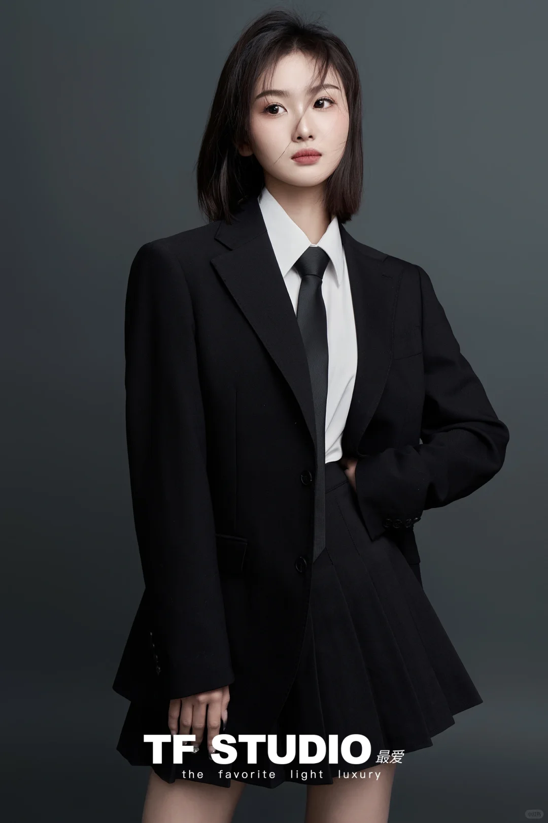 这样拍真的很韩系女高！甜拽满分💯学院写真