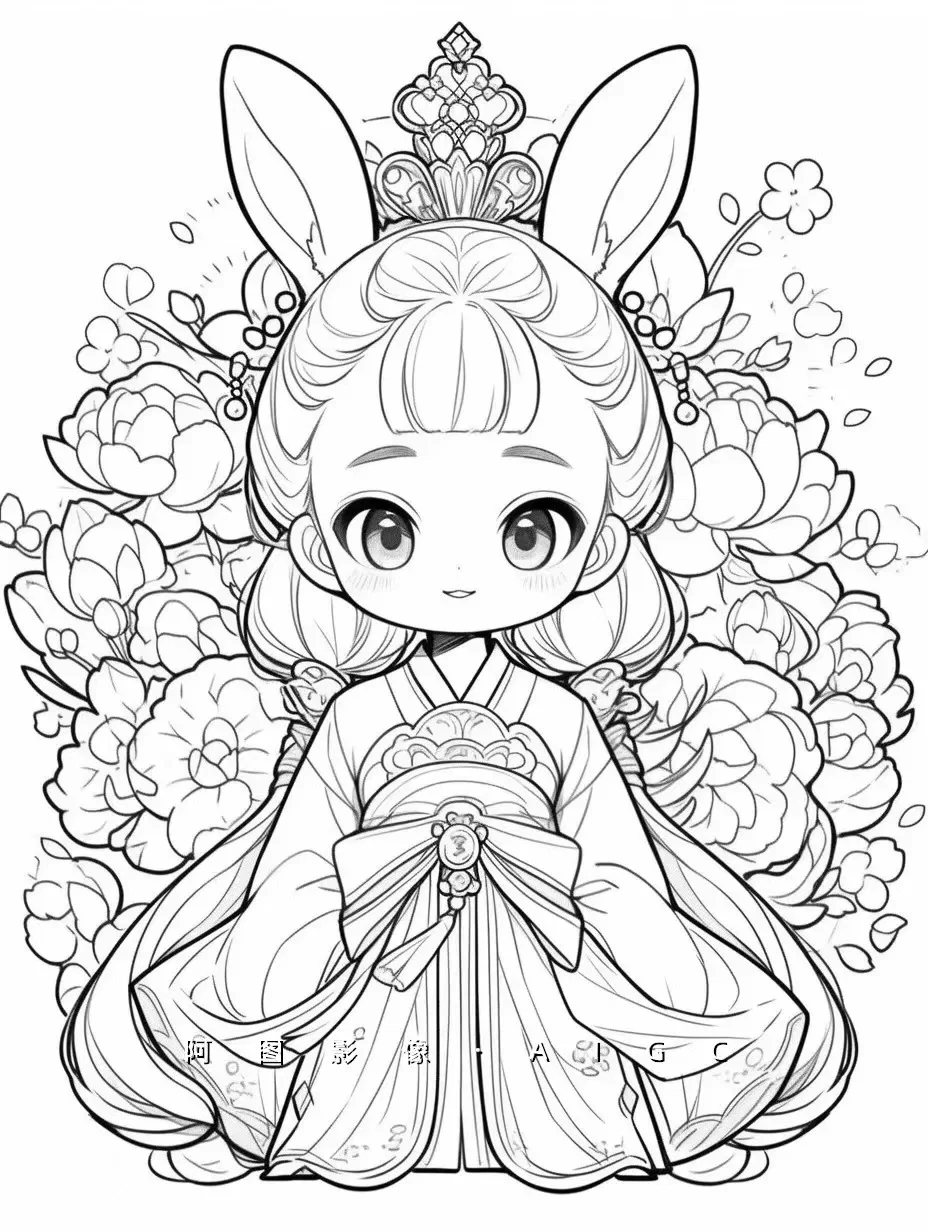 动漫人物线稿合集～黑白动漫