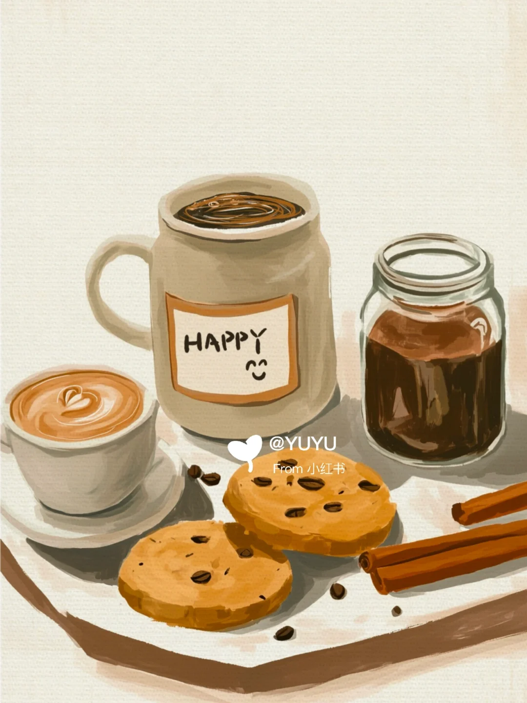 治愈系壁纸｜肉桂治愈冬天