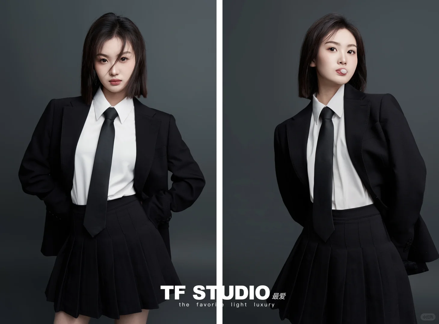 这样拍真的很韩系女高！甜拽满分💯学院写真