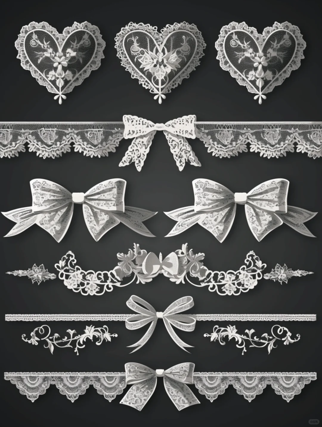 每日分享|粉可商| 蕾丝花边 素材