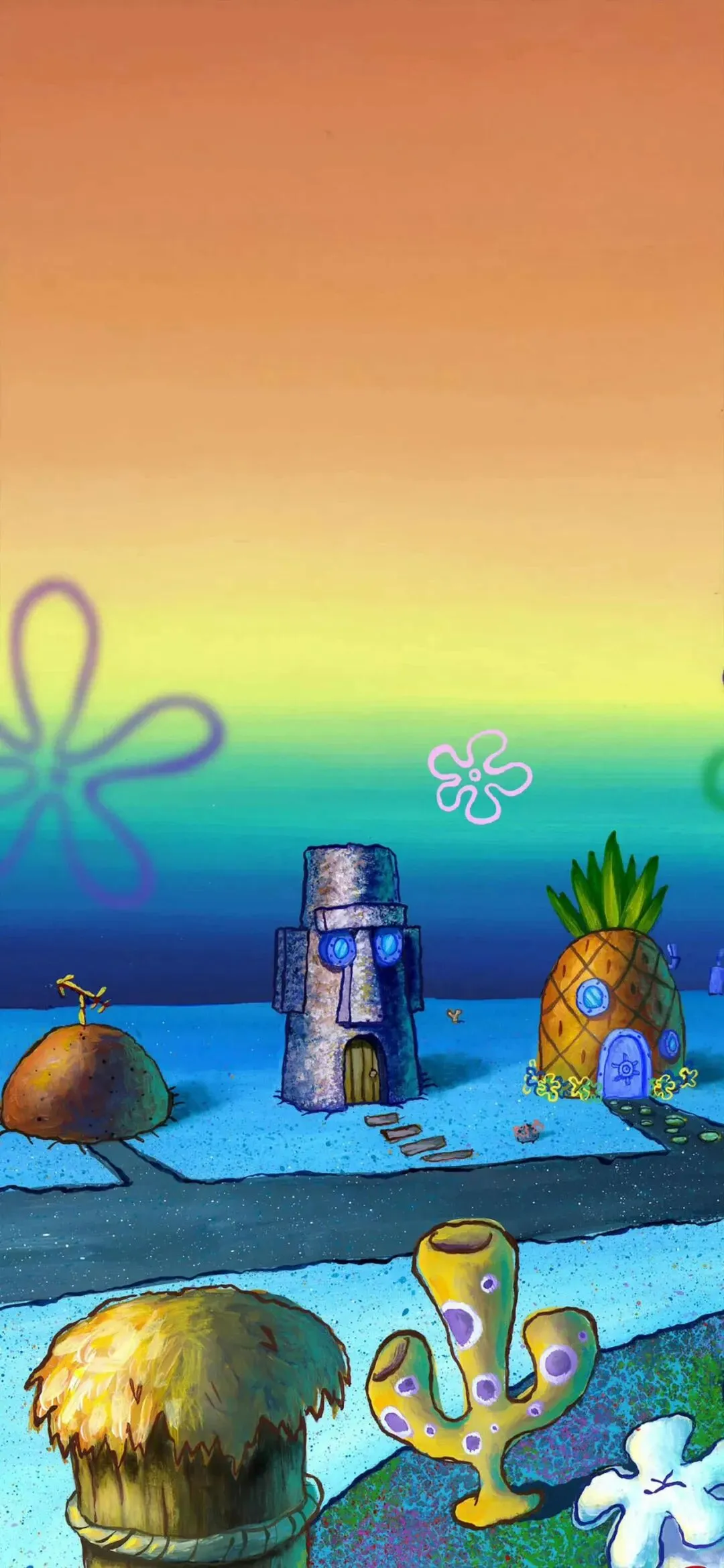 十八张快乐比奇堡之海绵宝宝手机壁纸