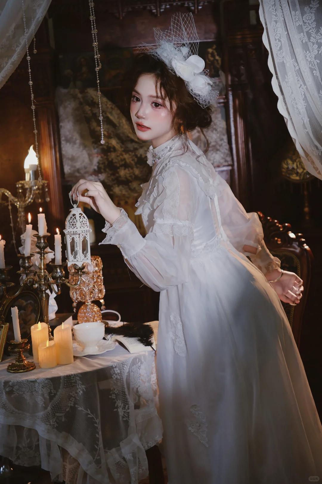 📷法式复古写真模特｜蕾丝梦的低语