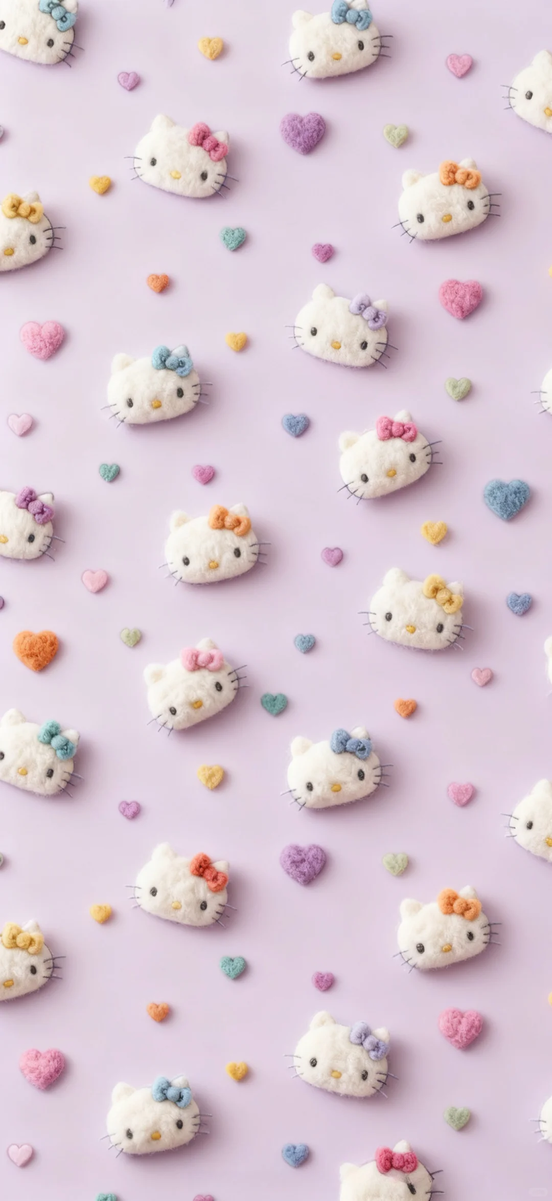 毛绒绒的Kitty平铺壁纸呀