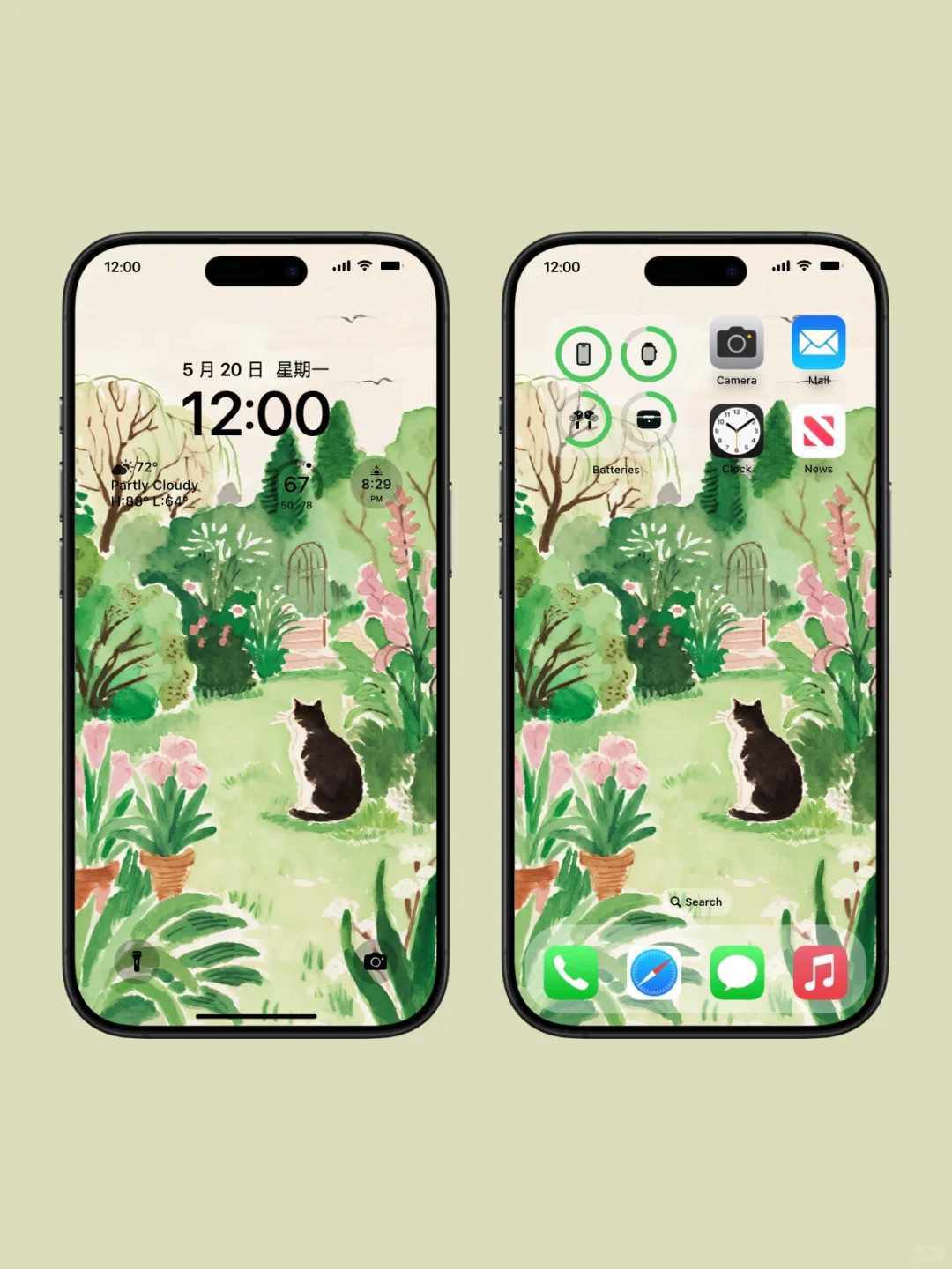 治愈系壁纸｜花园、猫咪、鲜花