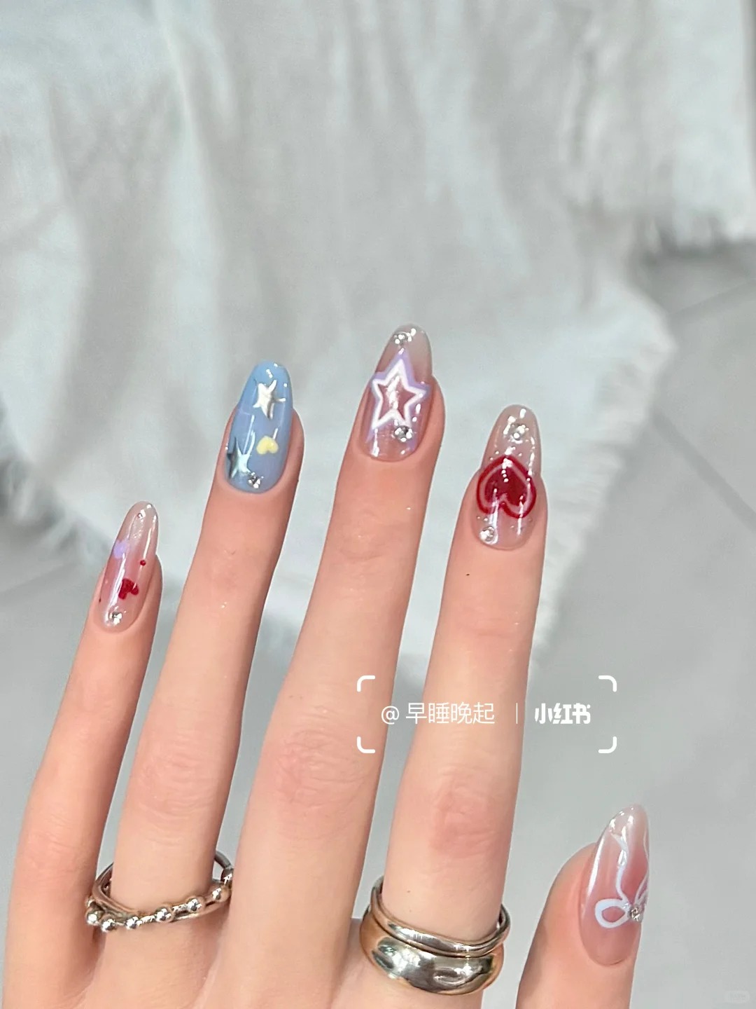 Ins风甜辣涂鸦美甲💅