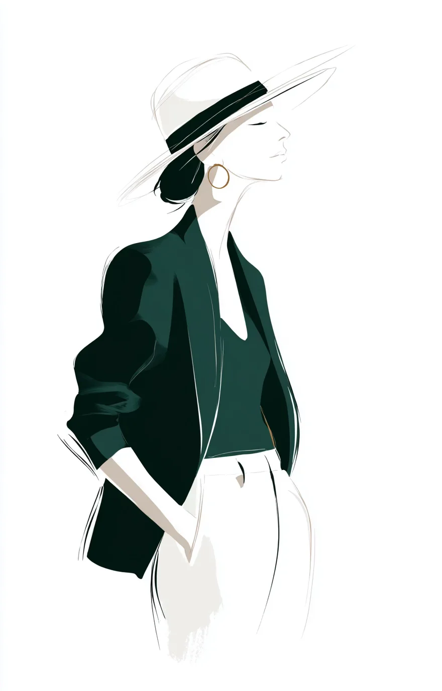 简单线条的高级感，轻复古的时尚插画手绘💋