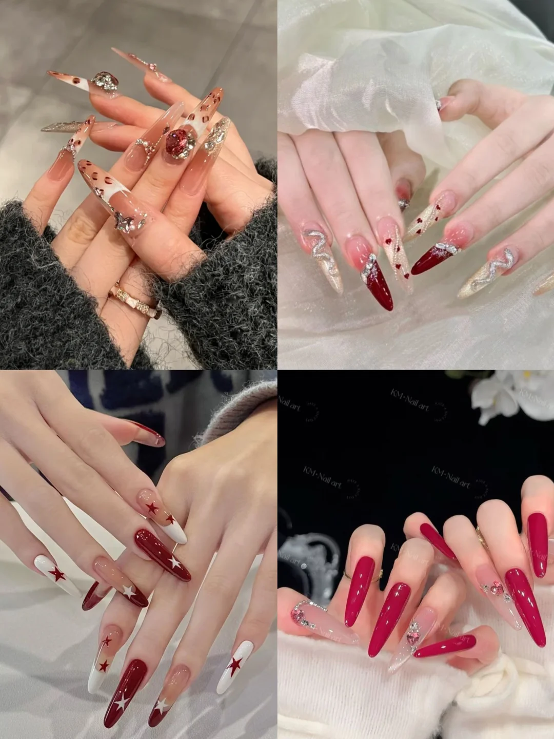 显高级感长甲美甲分享🍎