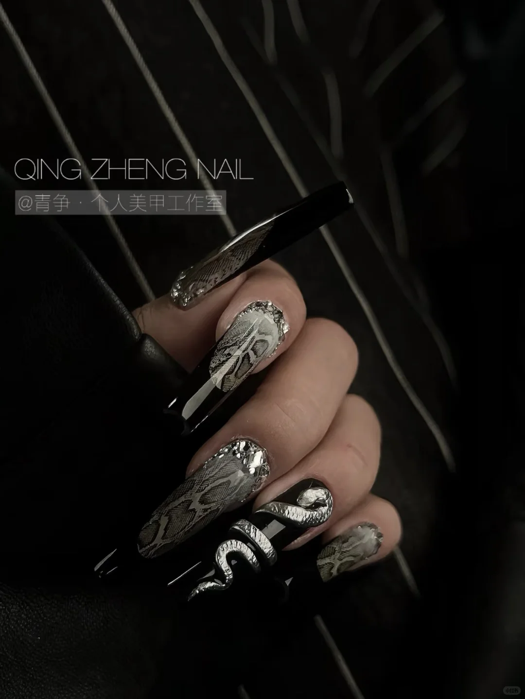 🖤暗黑系美甲｜⛓️金属风