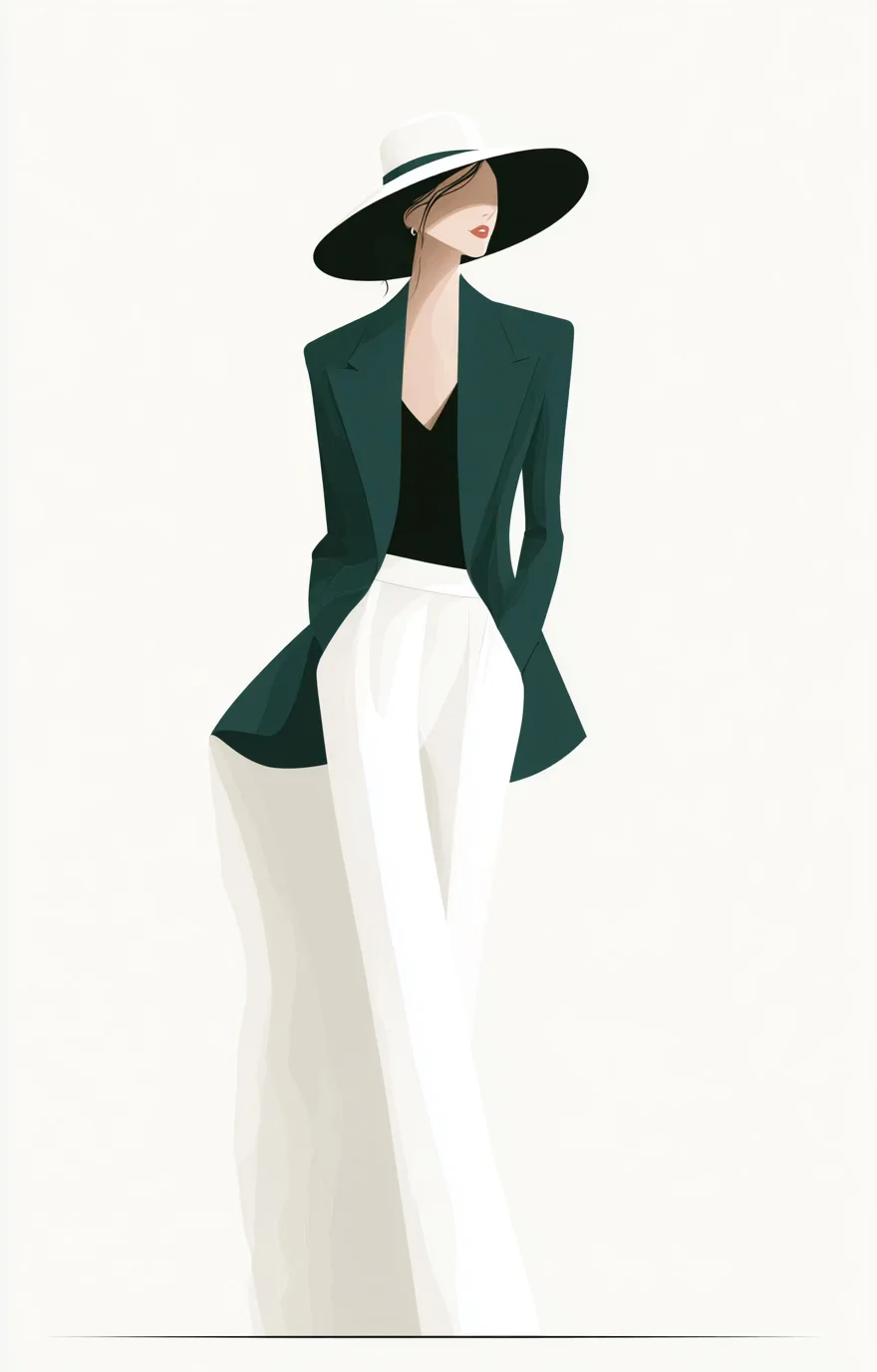 简单线条的高级感，轻复古的时尚插画手绘💋