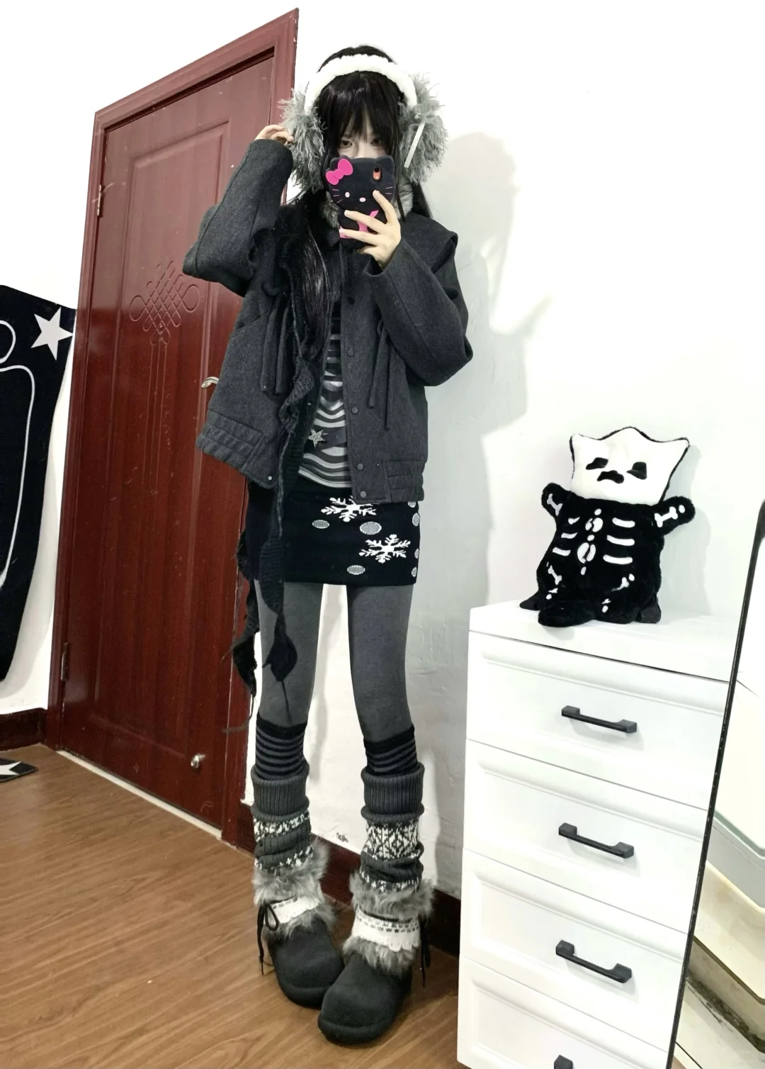 冬日低饱和叠搭look ༝☆₊˚♰