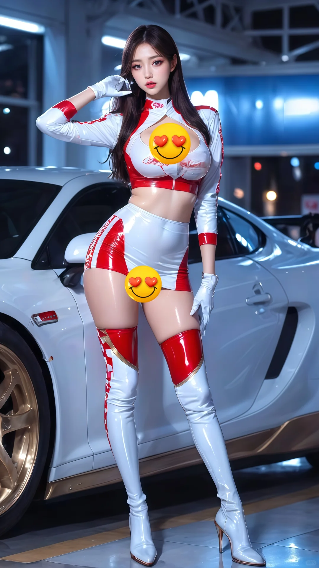 赛道边的惊艳风景线｜极品身材赛车女郎