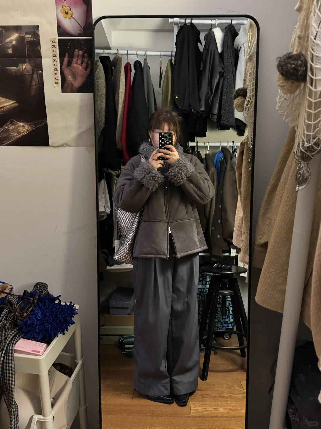 158 120斤 微胖苹果型 毛绒外套试穿篇🪶⋆⁺₊