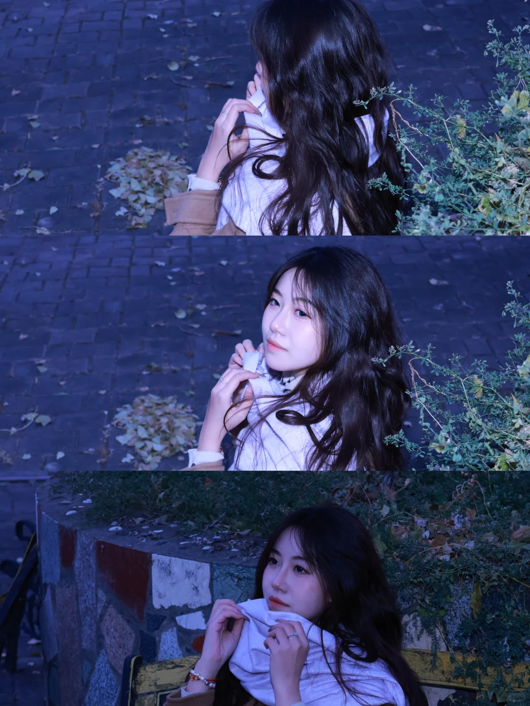 夜色中的她，如月亮