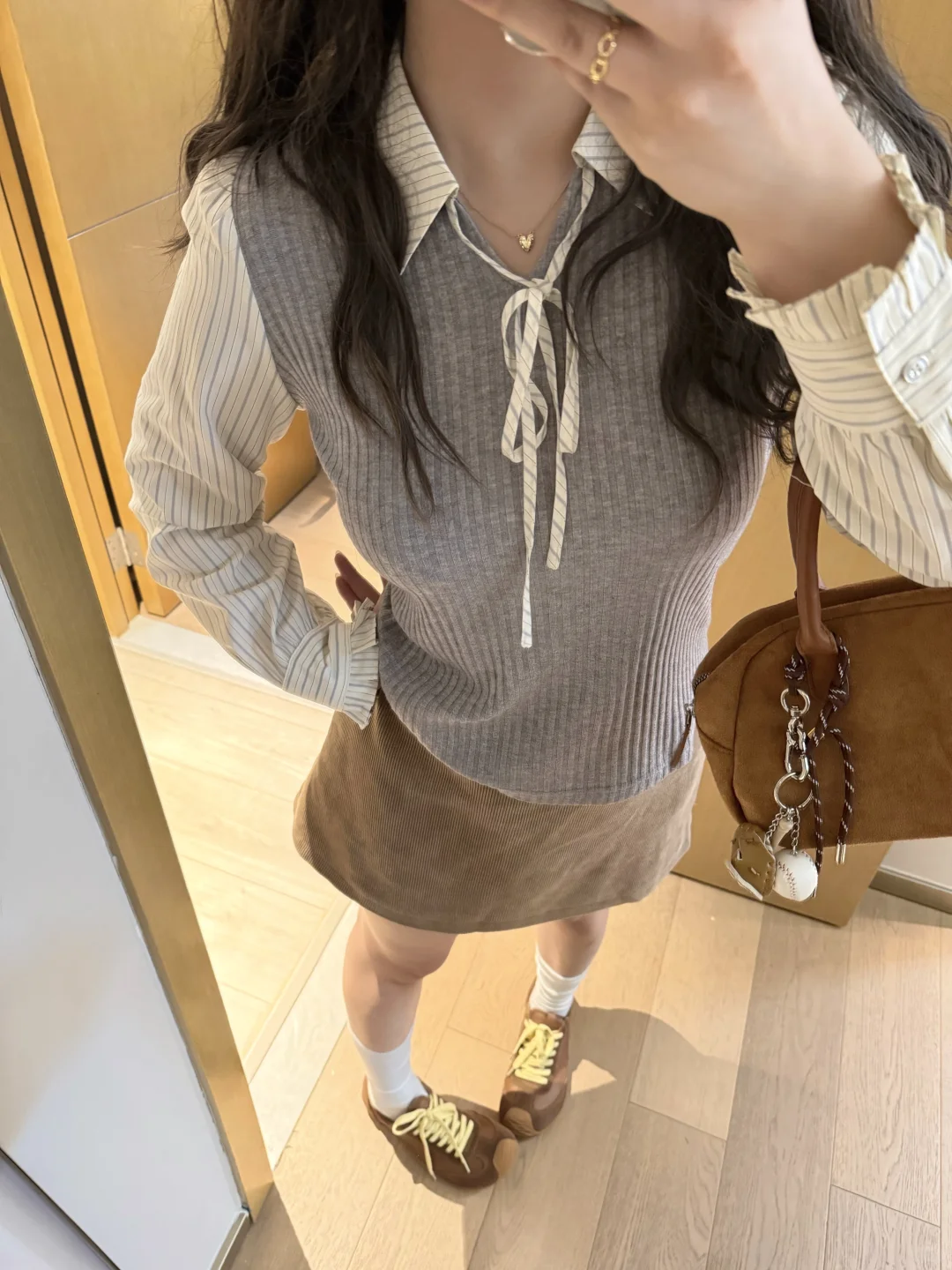 140斤微胖穿搭｜叠穿的季节!!vintage中古感!