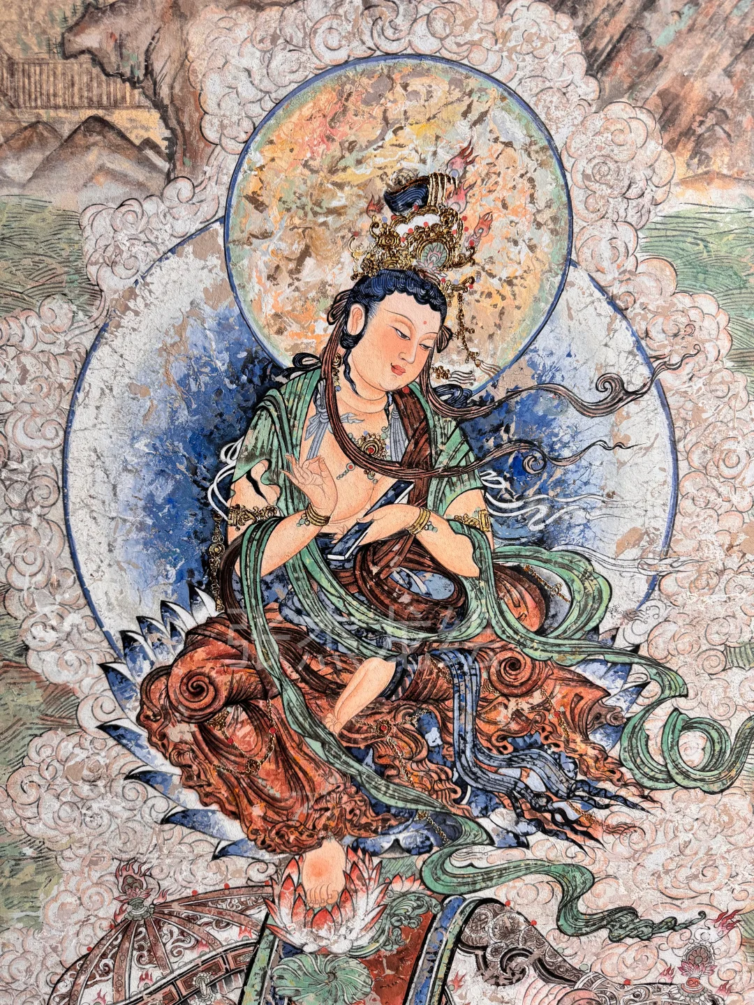 敦煌莫高窟榆林西夏三窟普贤菩萨临摹