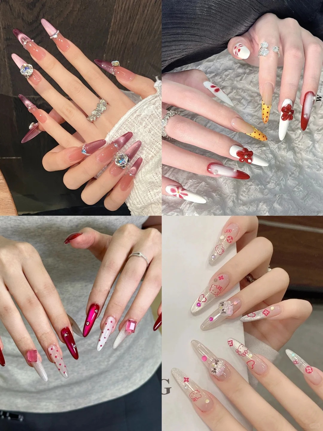 显高级感长甲美甲分享🍎