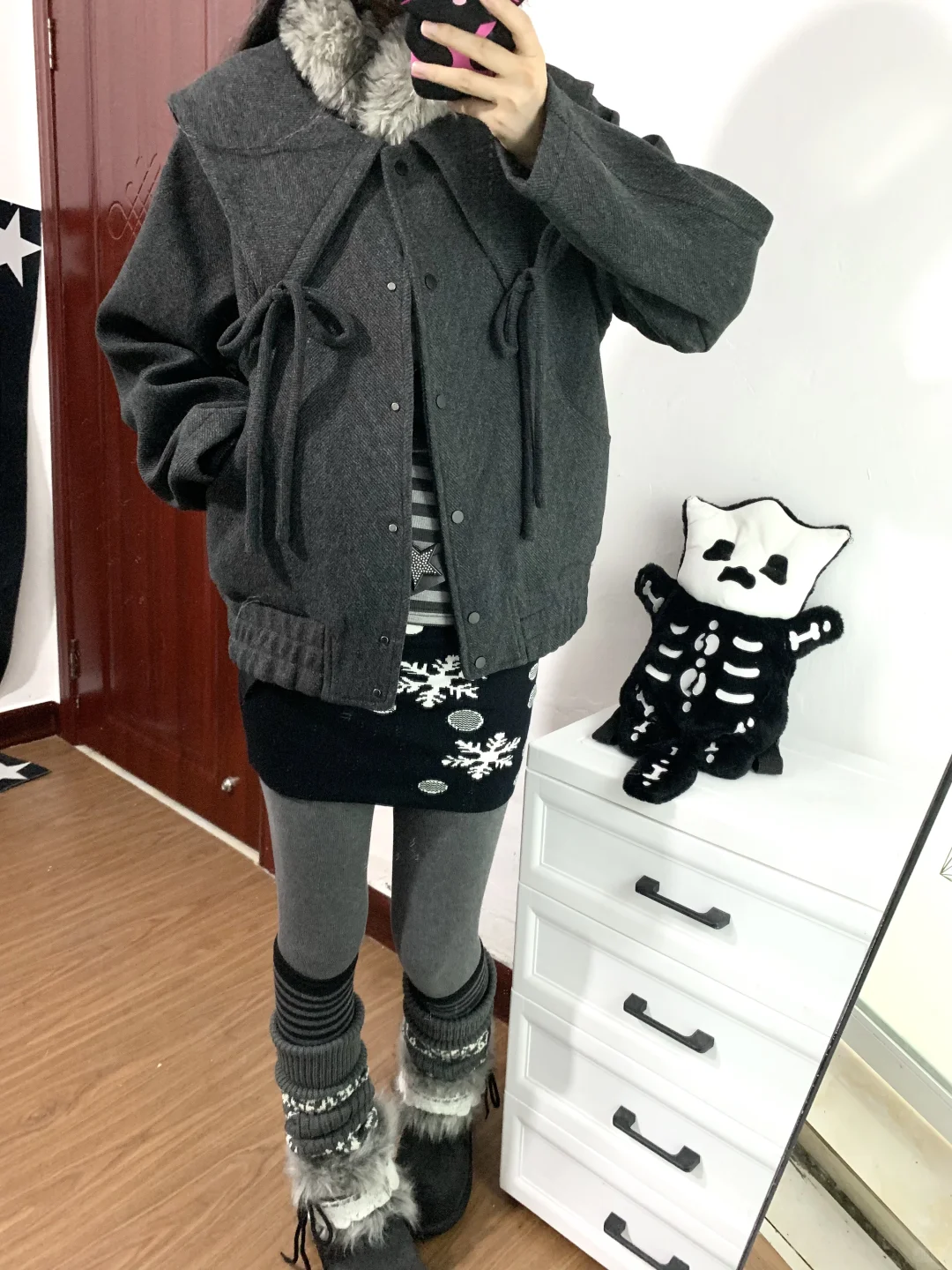 冬日低饱和叠搭look ༝☆₊˚♰