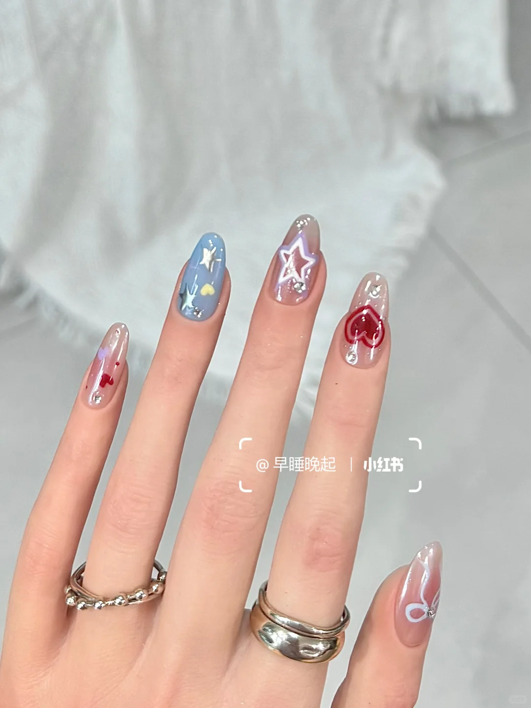 Ins风甜辣涂鸦美甲💅